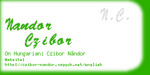 nandor czibor business card